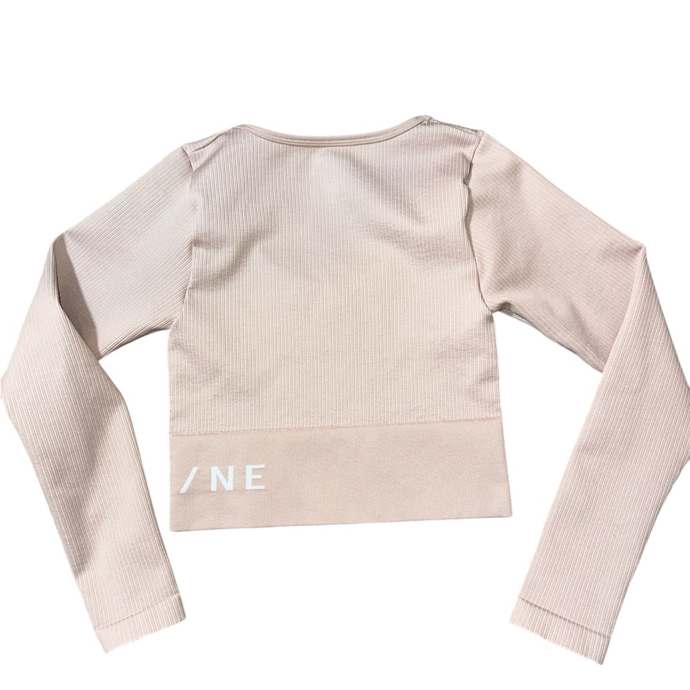 Offline sidewalk seamless ribbed Women's Pink  Long Sleeve crop Top small - Picture 5 of 5
